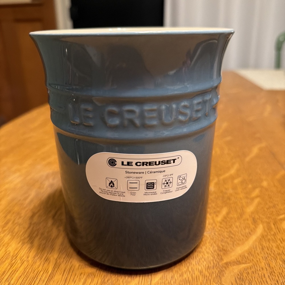 NEW Le Creuset 1L Utensil Crock Marine Ombré Blue Stoneware
